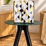 3D Printed Portable Mini Side Table, Pine Green & Black, 25cm, Camping & Home Image 4
