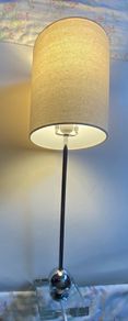 lamp with shade neutral tone and slim profile