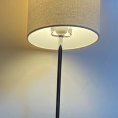 lamp with shade neutral tone and slim profile