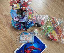 Spiderman toys and bd party decorations
