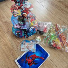Spiderman toys and bd party decorations
