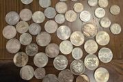 World Silver Coin Lot 860 Grams Silver Mixed Countries and Condition