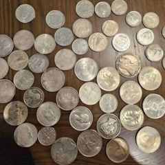 World Silver Coin Lot 860 Grams Silver Mixed Countries and Condition