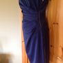 BNWT Lipsy Navy Sateen Wrap Shift Dress Size 10 Image 3