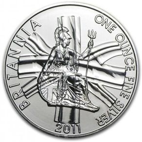 2011 UK 2 Pounds 1 oz Silver Bullion Coin Britannia BU (In Capsule)