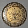 1950 Germany 5 Pfennig (Mint Mark F) - Vintage Collectible Coin Image 2