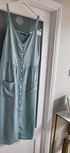 KRABI acqua button front midi Sz 46 (Fit 16-18UK)