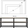 _TV Cabinet, TV Table, Lowboard for TVs up to 60 inches, TV Cabinet with Shelves, Steel Frame, TV Shelf for Living Room, Bedroom, Greige-Black Image 4