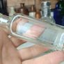 480 - Set of 3 Vintage Clear Glass Cork Top Collectible Decorative Bottles Image 5