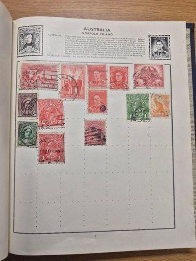 stamp album with stamps of the world