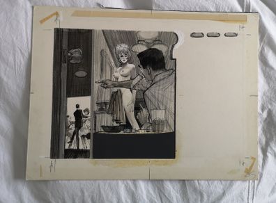 Vintage 50's /60's original pulp fiction magazine art