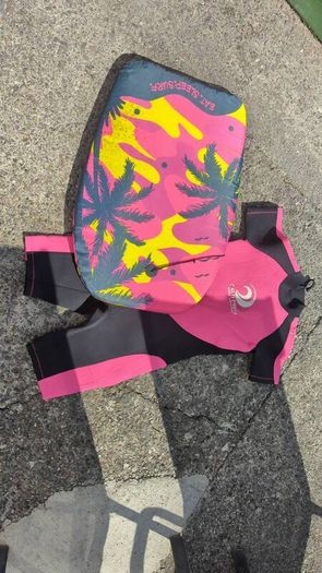 board and wet suit