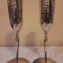 SALE!  Silverplated Metal Champagne Flutes for weddings, engagement or New Year celebrations Image 5