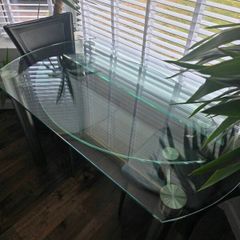 Glass dining table