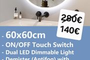 LED Bathroom Mirror 60cm Defogger Dual LED