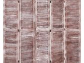 5-Panel Room Divider Brown 175x165 cm Wood