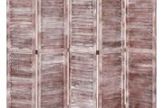 5-Panel Room Divider Brown 175x165 cm Wood