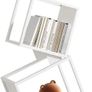 Cube Bookcase, 5-Tier Metal Bookshelf, 180cm Floor-Standing Shelf, Open Display Shelving Unit, Powder Coating Process, Matte Finish, Geometric Design, for Living Room, Study, White Image 6