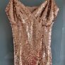 boohoo rose gold sequinced dress Sz 6UK (Fit 8UK) Image 5