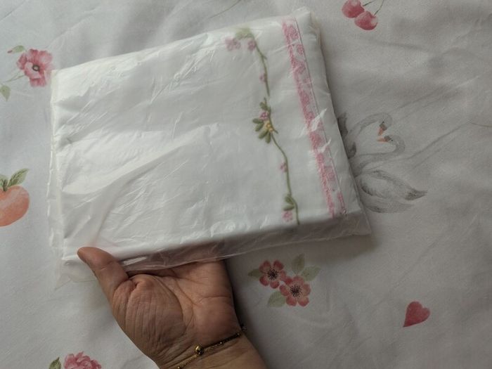 Hand-Embroidered Moses Basket Sheet  Traditional Madeira Embroidery 100% Cotton