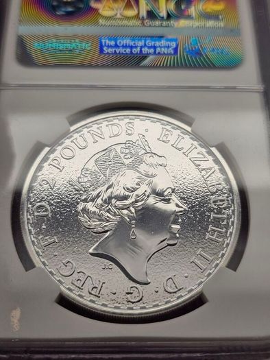 Great Britain 2017 Silver 1oz 2 Pounds Britannia NGC MS69 First Day of Issue