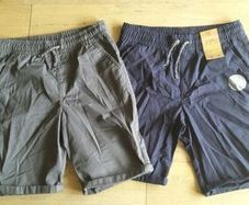 Grey and navy shorts age 12 - 13