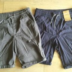 Grey and navy shorts age 12 - 13