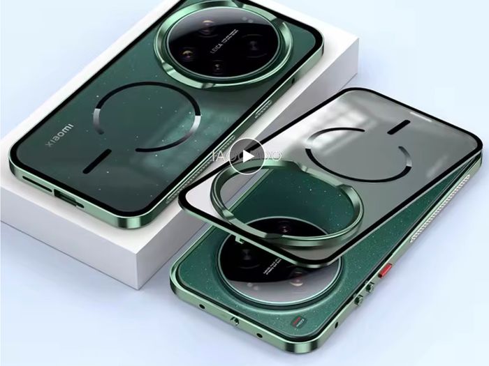 Xiaomi 17 Ultra Aluminium Frame Case Green/Clear