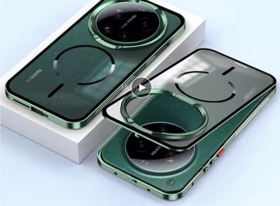Xiaomi 17 Ultra Aluminium Frame Case Green/Clear
