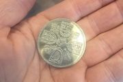 1953 commemorative english five shilling