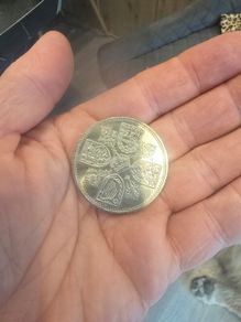1953 commemorative english five shilling
