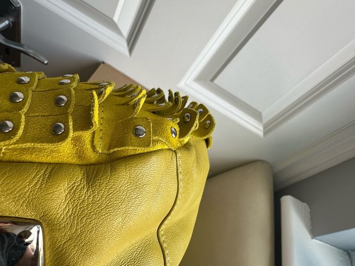 Jimmy Choo studded suede and leather hobo