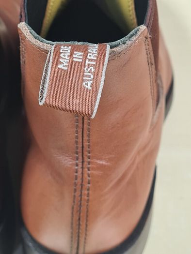Mens Rm Williams Comfort Craftsman Chelsea Boots Dark Tan Size Uk 8 H Wide Foot