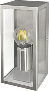 Outdoor Wall Light Stainless Steel Clear Glass