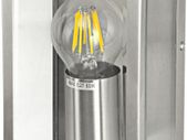 Outdoor Wall Light Stainless Steel Clear Glass