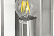 Outdoor Wall Light Stainless Steel Clear Glass