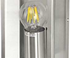 Outdoor Wall Light Stainless Steel Clear Glass