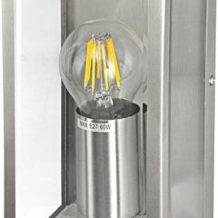 Outdoor Wall Light Stainless Steel Clear Glass