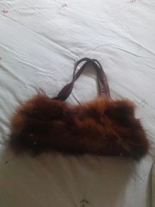 Brown Fur Bag