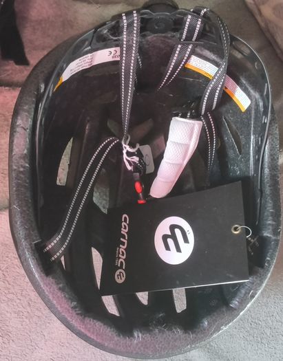 a selection of cycling helmets