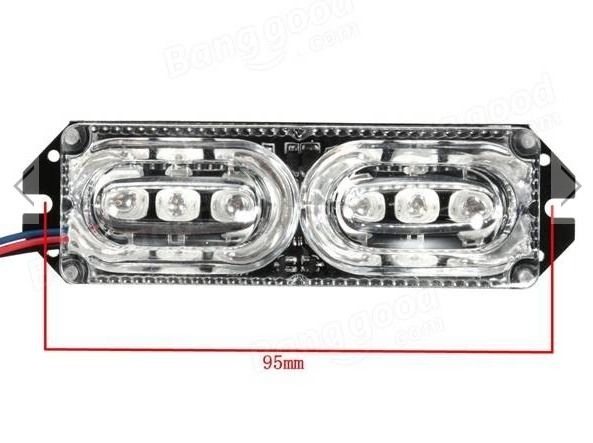 12V 6LEDs  Warning  Light  Strobe Flashing Emergency Lamp
