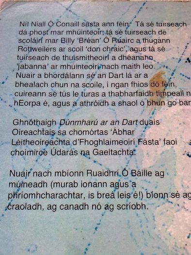 Dunmharu ar an Dart. Irish language murder mystery.
