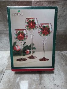 Christmas candlelight glasses
