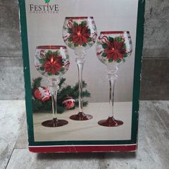 Christmas candlelight glasses