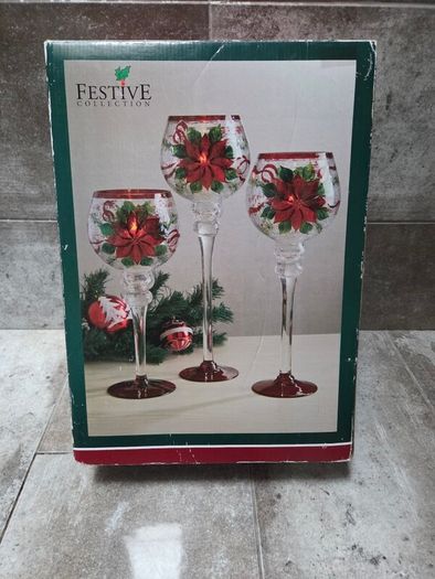 Christmas candlelight glasses