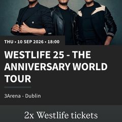 2x Westlife Tickets