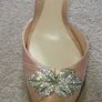 Jenny Packham pink jewel peep toe satin shoes Image 4