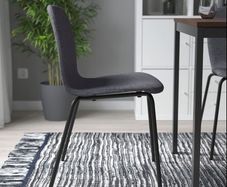 4 grey karlpetter chairs black legs ikea stackable