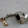 Pandora Heart & Key 14ct solid Gold & Silver Charm Image 2