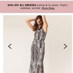 NEW Oasis Snake Print Dress